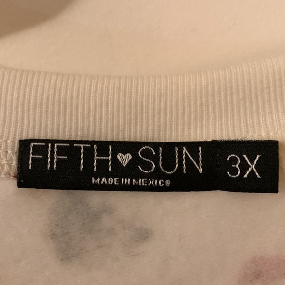 Fifth-Sun white w/kittens with Santa hats scoop-neck sweatshirt size 3x - Picture 9 of 11